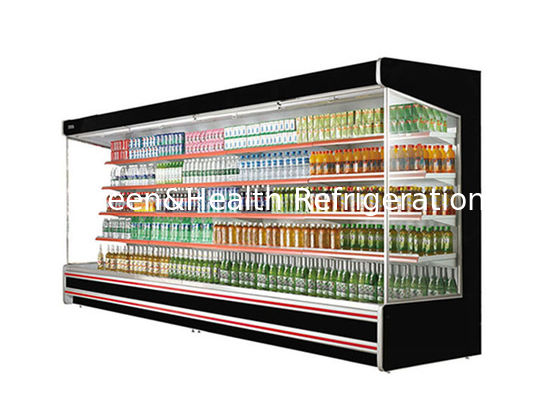 Siêu thị công suất lớn Black Multideck Open Chiller With LED Auto Defrost
