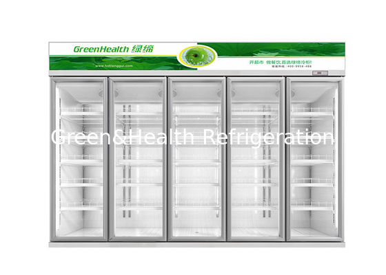 Kệ có thể điều chỉnh Hiển thị siêu thị Tủ lạnh Loại nước giải khát sang trọng