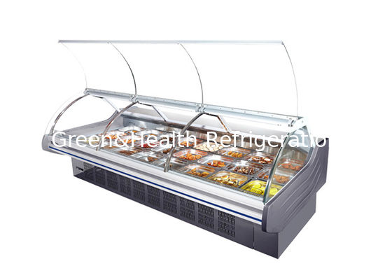 Cửa lật phía trước Trưng bày thịt Máy làm lạnh Tủ lạnh Hot Deli Showcase 232L