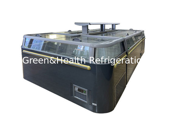 -18~-22℃ Siêu thị thương mại Tủ đông đảo Cửa kính trượt Tủ đông đảo kết hợp