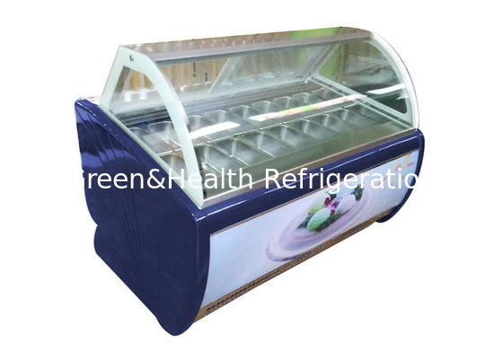 Mini kem cửa kính hiển thị thẳng đứng Tủ đông Gelato hình thùng tủ lạnh