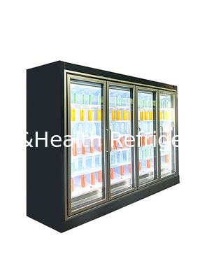 Máy làm mát đồ uống mở đa tầng cắm từ xa với chất làm lạnh R404A và rèm không khí kép cho 2 ~ 8 °C làm lạnh thương mại