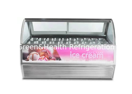 Thị trường siêu thị Ice Cream Display 10 / 12Pans Freezer Gelato Display Freezer