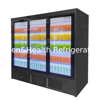 Thương mại Multi Deck Oprn Chiller hiển thị tủ lạnh với cửa kính trượt