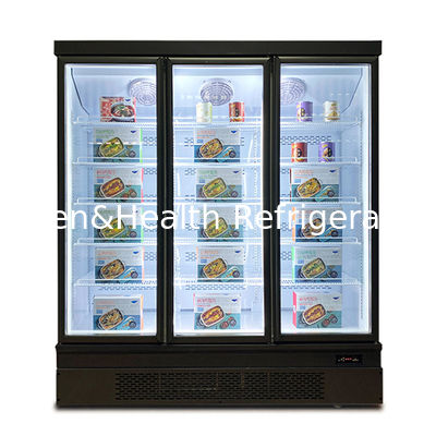 Tùy chỉnh Commercial Display Freezer Multi Glass Door Bottom Mount