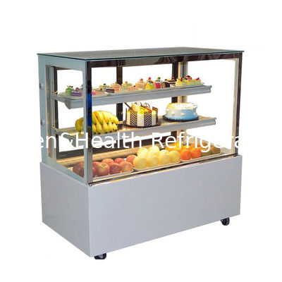 Đèn đèn LED tủ bánh nướng bánh hiển thị máy lạnh với bánh xe di chuyển dễ dàng