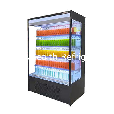 cửa hàng tạp hóa 4 Display Shelves đồ uống lạnh Multideck Open Chiller With LED Lighting