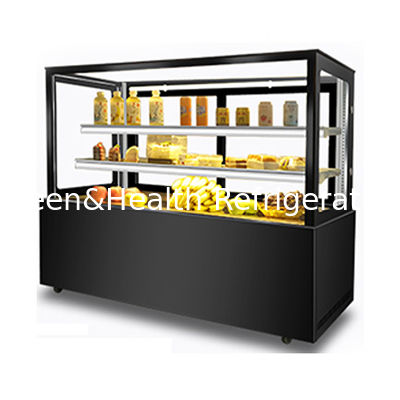1.2m đến 2m Cake Display Glass Freezer Bakery Showcase Cho cửa hàng bánh mì
