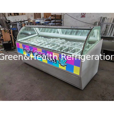Chiếc hộp kem kính điện sang trọng Gelato Display Freezer