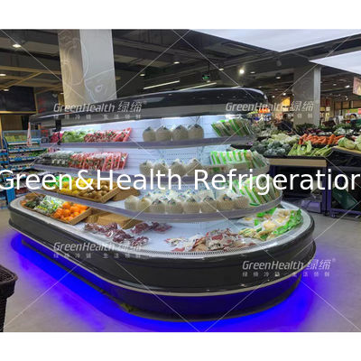 Custom Island trưng bày hàng hóa Round Cabinet Multideck Open Chiller