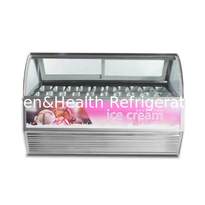 Thương mại 16 Pans Ice Cream Display Freezer Ice Cream Thấm Cabinet Freezer