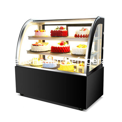 Marble Base 2 Layer Decks Cake Display Tủ đông cho bánh ngọt sushi rắn