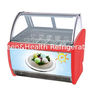 14 Hương vị Kem Hiển thị Tủ trưng bày Popsicle đông lạnh