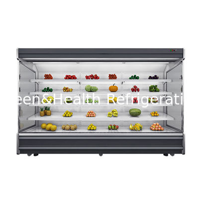 Nhà máy thương mại siêu thị trưng bày mặt trước tủ lạnh không khí Multi-deck Open Chiller