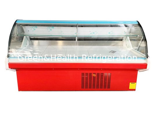 Tủ lạnh Thể trưng bày thịt Tủ lạnh đầy đủ dịch vụ Deli Case với kính cong