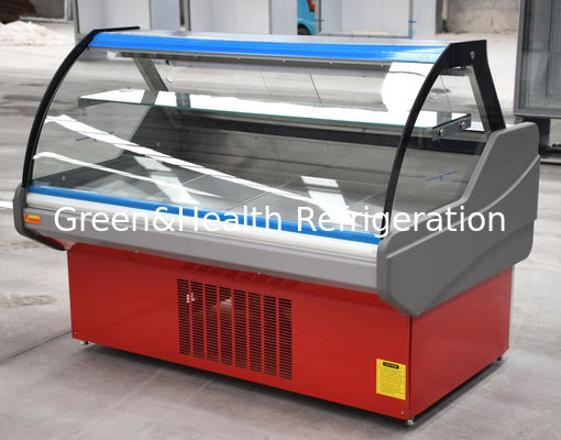 Quá trình hiển thị đồ ăn thịt hộp lạnh hộp đựng thịt đỏ