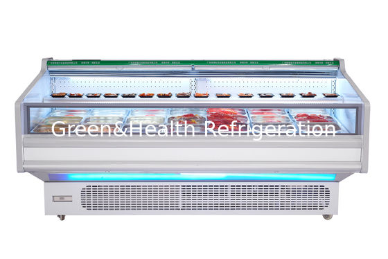 800L Stainless Steel Horizontal Open Display Freezer cho máy lạnh thịt Tủ đông thương mại