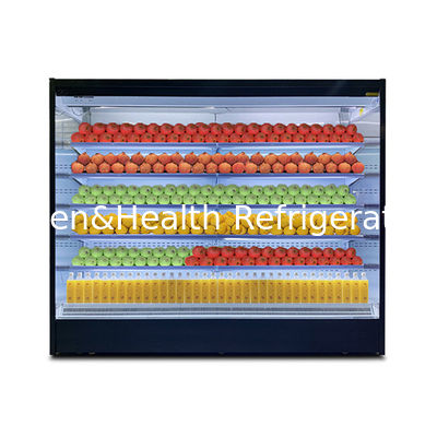 Nhiều lớp loại mở kính thép không gỉ Tủ rèm không khí với hạt sen và đèn LED