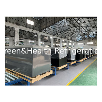 Nhà máy bán hàng trực tiếp cửa trượt bán mở kính thép không gỉ hàng hóa đông lạnh lưu trữ đảo tủ đông lạnh