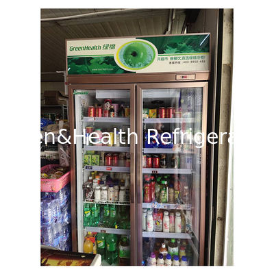 Thị trường siêu thị thương mại / Cửa hàng hai / ba cửa kính Tủ lạnh kinh tế
