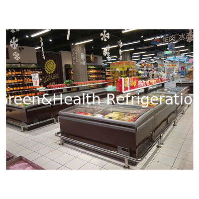 Tủ trưng bày đảo lạnh siêu thị/cửa hàng thương mại lớn nằm ngang