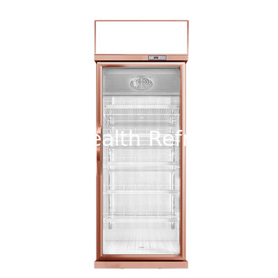 Champagne Color Luxury Beverage Display Freezer với tự động tan băng và khối lượng 457L cho sử dụng thương mại