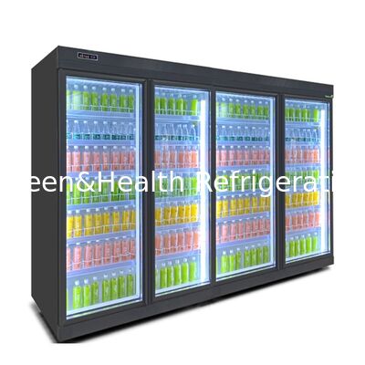 Quạt làm mát Máy làm mát đồ uống thương mại với 5 kệ và Bộ điều khiển kỹ thuật số để trưng bày siêu thị