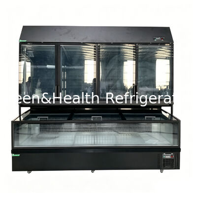 Máy đông đảo chức năng kép với thép không gỉ / kính bên ngoài và dung lượng 850L cho màn hình siêu thị