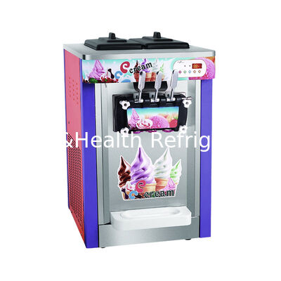 Máy làm kem mềm thương mại dung tích 22L 3 hương vị bằng thép không gỉ