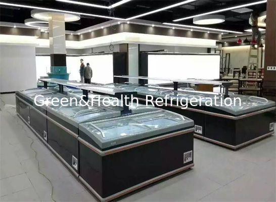 Màn hình thương mại màu đen Tủ đông hệ thống làm mát tĩnh Kệ có thể điều chỉnh
