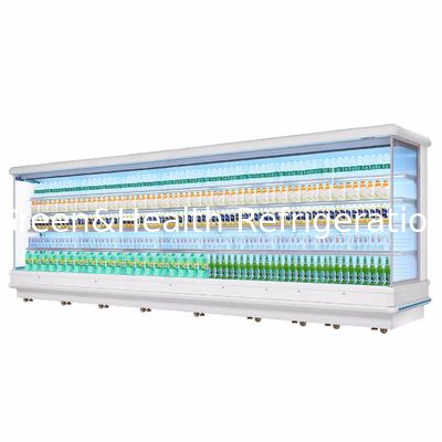 Front Multideck Hiển thị máy làm lạnh để tiết kiệm năng lượng cho trái cây và rau quả