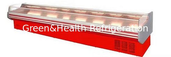 Tủ lạnh trưng bày hàng hiệu, cửa hàng trưng bày mở 2m dành cho thịt hải sản