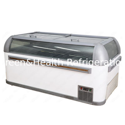 Tranh thép chiếu sáng LED R134a Tủ đông thương mại