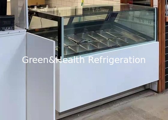 -22 độ 16 khay trưng bày chảo Gelato Tủ đông trưng bày kem