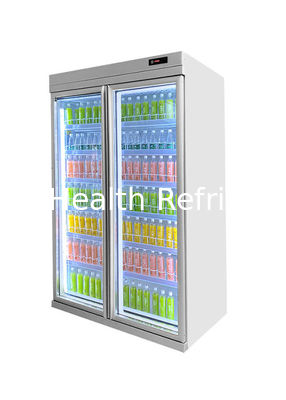 Tủ lạnh trưng bày đồ uống dọc thương mại cho siêu thị